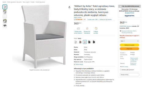 Allibert by Keter fotel ogrodowy I Allibert by Keter fotel ogrodowy I