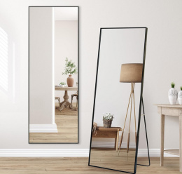 Americanflat Lustro na Nodze 55x150 cm Czarny - Duże Lustro do Sypialni i Salonu