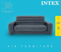 Intex Sofa Rozkładana, Czarny, 203 x 224 x 66 cm