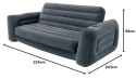 Intex Sofa Rozkładana, Czarny, 203 x 224 x 66 cm