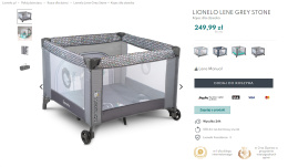 Kojec dla dzieci Lionelo Lene Grey Stone