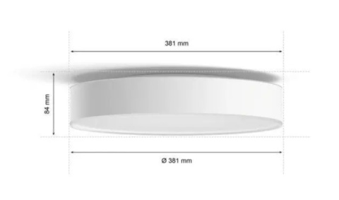 Lampa sufitowa Philips Hue White Ambiance Enrave średnia Biały Lampa sufitowa Philips Hue White Ambiance Enrave średnia Biały
