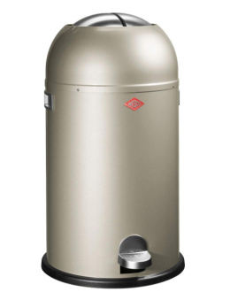 Wesco Kickmaster kosz na śmieci ze stali powlekanej proszkowo, 33 l, srebrny