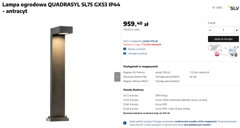 QUADRASYL 75 lampa podłogowa zewnętrzna QUADRASYL 75 lampa podłogowa zewnętrzna