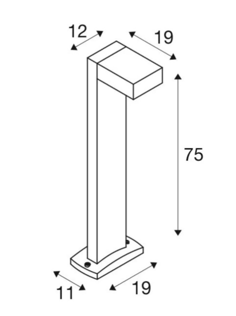QUADRASYL 75 lampa podłogowa zewnętrzna QUADRASYL 75 lampa podłogowa zewnętrzna