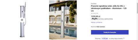 Prysznic ogrodowy Formidra Jolly Go 20L z obrotowym podkładem – Aluminium – 120 cm Prysznic ogrodowy Formidra Jolly Go 20L z obrotowym podkładem – Aluminium – 120 cm