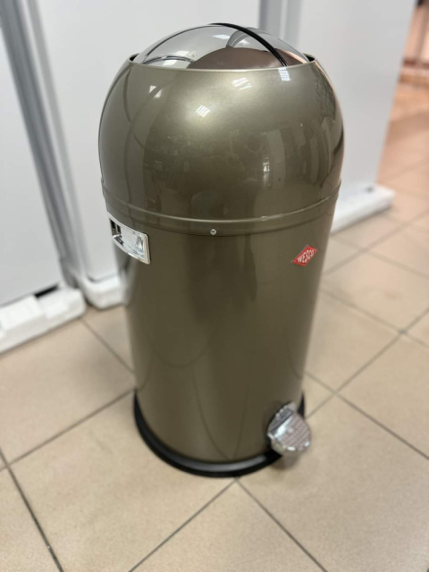 Wesco Kickmaster kosz na śmieci ze stali powlekanej proszkowo, 33 l, srebrny Wesco Kickmaster kosz na śmieci ze stali powlekanej proszkowo, 33 l, srebrny