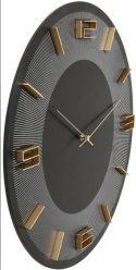 Zegar ścienny Kare Design Leonardo Ø49 cm czarno-złoty