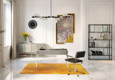 Zegar ścienny Kare Design Leonardo Ø49 cm czarno-złoty Zegar ścienny Kare Design Leonardo Ø49 cm czarno-złoty