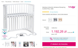 babybay Łóżeczko dostawne Boxspring Comfort Plus, białe