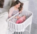 babybay Łóżeczko dostawne Boxspring Comfort Plus, białe