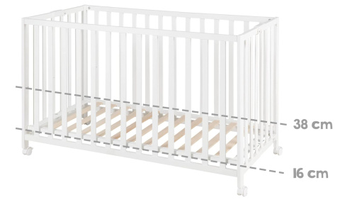 roba Łóżeczko składane Fold Up 60 x 120 - Składane łóżeczko dla niemowląt z drewna roba Łóżeczko składane Fold Up 60 x 120 - Składane łóżeczko dla niemowląt z drewna