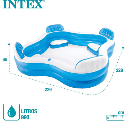 Basen ogrodowy z siedzeniami Intex 56475, 229 x 229 cm – komfortowy basen rodzinny Basen ogrodowy z siedzeniami Intex 56475, 229 x 229 cm – komfortowy basen rodzinny