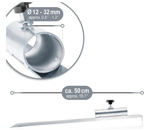 COM-FOUR® Ocynkowany Stalowy Uchwyt na Parasol - Szpikulec do Ziemi COM-FOUR® Ocynkowany Stalowy Uchwyt na Parasol - Szpikulec do Ziemi