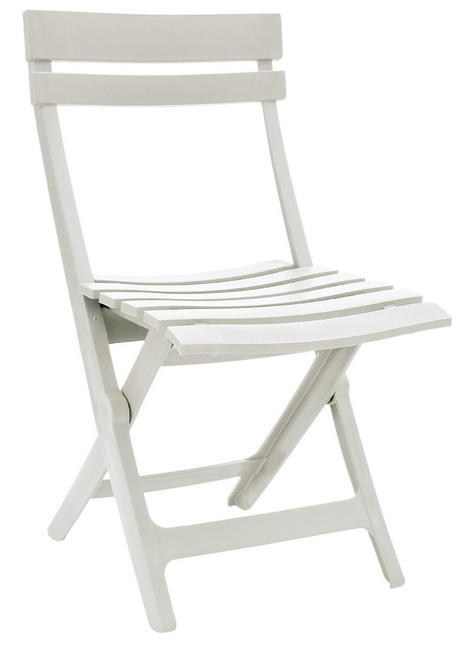 GROSFILLEX Krzesło składane MIAMI, Białe, 50 x 42 x 80 cm GROSFILLEX Krzesło składane MIAMI, Białe, 50 x 42 x 80 cm