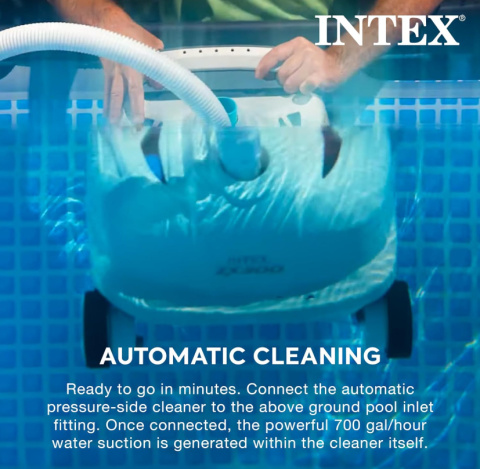 Intex 28005E ZX300 Deluxe – Automatyczny robot do czyszczenia basenu, szary Intex 28005E ZX300 Deluxe – Automatyczny robot do czyszczenia basenu, szary