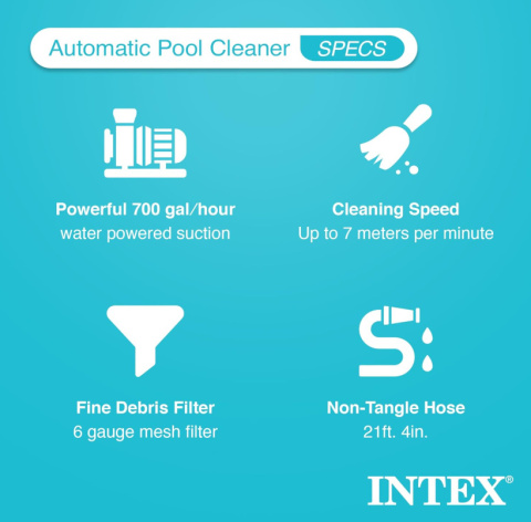 Intex 28005E ZX300 Deluxe – Automatyczny robot do czyszczenia basenu, szary Intex 28005E ZX300 Deluxe – Automatyczny robot do czyszczenia basenu, szary