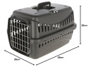 Kerbl Pet 81333 Expedion Eco – Metalowe Drzwi Transportowe dla Zwierząt, 58 x 38 x 38 cm, Czarna