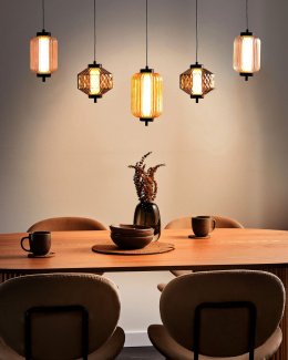Lampa wisząca ledowa szklana 5-punktowa wielokolorowa SULLANE Beliani