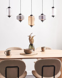 Lampa wisząca ledowa szklana 5-punktowa wielokolorowa SULLANE Beliani