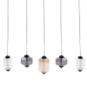 Lampa wisząca ledowa szklana 5-punktowa wielokolorowa SULLANE Beliani