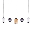 Lampa wisząca ledowa szklana 5-punktowa wielokolorowa SULLANE Beliani