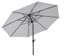 Parasol przeciwsłoneczny Schneider Adria 300 cm, srebrno-szary, okrągły, aluminiowy stelaż, poliester, stylowy i trwały