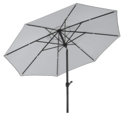 Parasol przeciwsłoneczny Schneider Adria 300 cm, srebrno-szary, okrągły, aluminiowy stelaż, poliester, stylowy i trwały