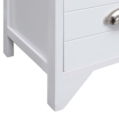 Komoda z 6 Szufladami – Biała, 60 x 30 x 75 cm z Drewna Paulownia Komoda z 6 Szufladami – Biała, 60 x 30 x 75 cm z Drewna Paulownia