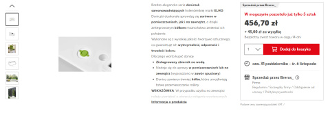 ELHO Sadzarka samonawadniająca bez miarki Vivo Next Long 80 cm, biała ELHO Sadzarka samonawadniająca bez miarki Vivo Next Long 80 cm, biała
