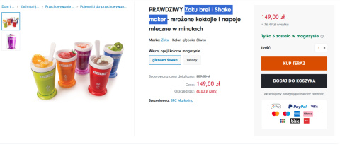 Kubki termiczne do lodów/shaków Zoku Kubki termiczne do lodów/shaków Zoku