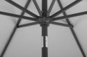 Parasol Schneider Orlando 270 cm, srebrno-szary, okrągły, 8-częściowy parasol przeciwsłoneczny do ogrodu i tarasu