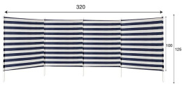 Parawan ogrodowy/plażowy Aktive 320x250x124 cm – osłona wiatrowa i prywatność