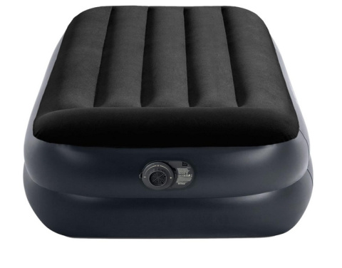 Intex Plus Dmuchany Materac, Jednoosobowy, Czarny, 191 x 99 x 42 cm Intex Plus Dmuchany Materac, Jednoosobowy, Czarny, 191 x 99 x 42 cm