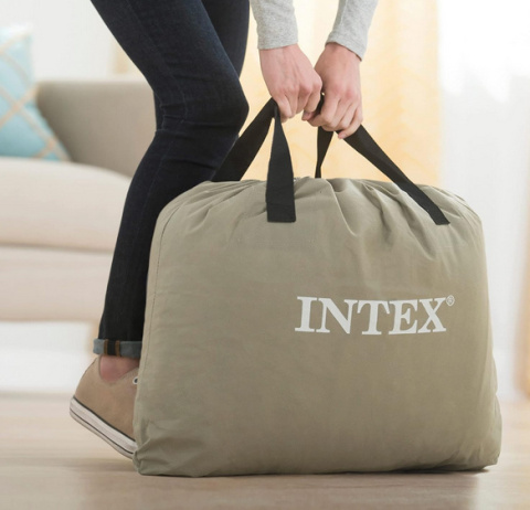 Intex Plus Dmuchany Materac, Jednoosobowy, Czarny, 191 x 99 x 42 cm Intex Plus Dmuchany Materac, Jednoosobowy, Czarny, 191 x 99 x 42 cm
