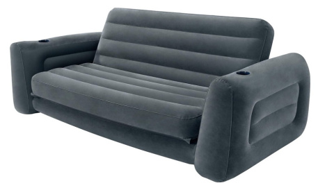 Intex Sofa Rozkładana, Czarny, 203 x 224 x 66 cm, Bez Pompki Intex Sofa Rozkładana, Czarny, 203 x 224 x 66 cm, Bez Pompki
