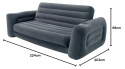Intex Sofa Rozkładana, Czarny, 203 x 224 x 66 cm, Bez Pompki