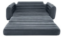 Intex Sofa Rozkładana, Czarny, 203 x 224 x 66 cm, Bez Pompki
