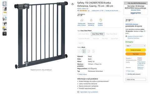 Safety 1st Kratka Ochronna Dzieci Stop Control – Czarna Safety 1st Kratka Ochronna Dzieci Stop Control – Czarna