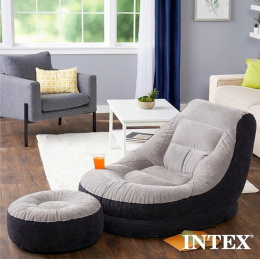 Pufa Sofa Fotel Dmuchany do Salonu Ogrodu Intex Kompaktowa Przenośna Lekka