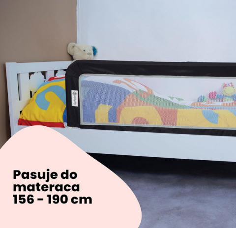 Safety 1st Przenośny ochraniacz na łóżko, składana barierka dla dzieci 18m–5lat, łatwa instalacja, blokada, ciemnoszary Safety 1st Przenośny ochraniacz na łóżko, składana barierka dla dzieci 18m–5lat, łatwa instalacja, blokada, ciemnoszary