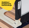 Safety 1st Przenośny ochraniacz na łóżko, składana barierka dla dzieci 18m–5lat, łatwa instalacja, blokada, ciemnoszary