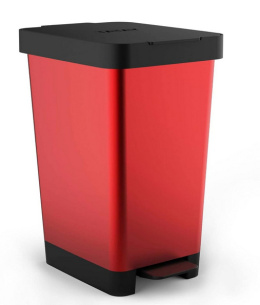 TATAY Kosz Kuchenny Smart 25L – Wysuwany, Polipropylen Bez BPA, Czerwony