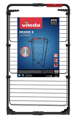 Vileda Mixer 3 Ultimate Black Edition Suszarka na pranie, 30 m powierzchni suszenia, elastyczna, łatwe przenoszenie i transport
