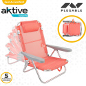 Aktive Beach aluminiowe krzesło składane 62628, koral, flamingo