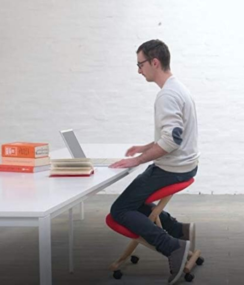 Cinius Ergonomiczne Krzesło Ortopedyczne, Krzesło do Kolan, Taboret Komputerowy, Czarny/Naturalny Cinius Ergonomiczne Krzesło Ortopedyczne, Krzesło do Kolan, Taboret Komputerowy, Czarny/Naturalny