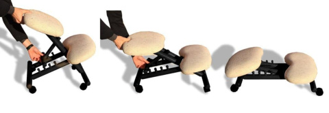 Cinius Ergonomiczne Krzesło Ortopedyczne, Krzesło do Kolan, Taboret Komputerowy, Czarny/Naturalny Cinius Ergonomiczne Krzesło Ortopedyczne, Krzesło do Kolan, Taboret Komputerowy, Czarny/Naturalny