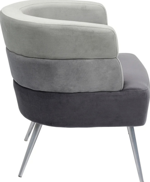 Kare Design Fotel Sandwich, szary, 65x74 cm Kare Design Fotel Sandwich, szary, 65x74 cm
