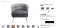 Kare Design Fotel Sandwich, szary, 65x74 cm