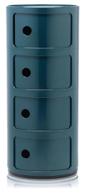 Kartell Componibili – modułowa szafka, niebieska, 32x32x77 cm